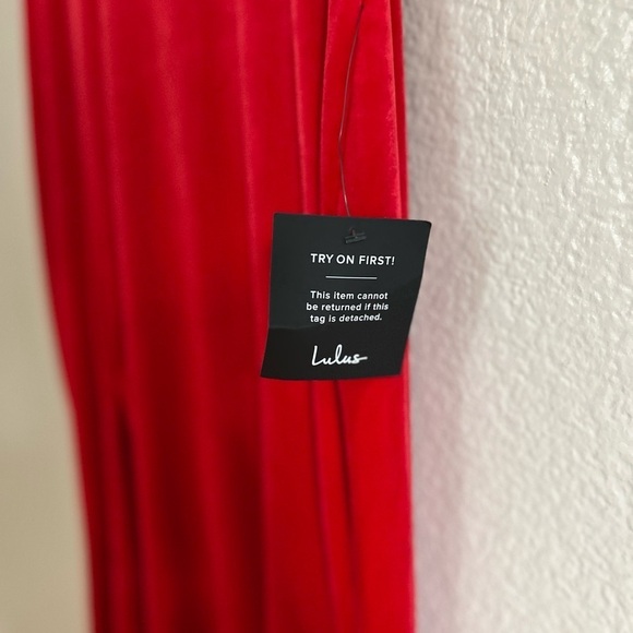 Glamorous Event Red Velvet Strapless Mermaid Maxi Dress - Picture 8 of 9